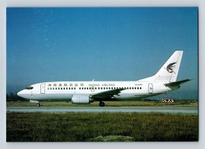 Aviation Airplane Postcard Hainan Airlines Boeing 737-33A at Beijing China G2