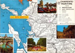 Postcard France Map -  La Rochelle