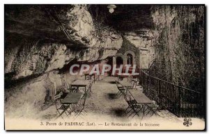 Old Postcard Well of Padirac restaurant terrace