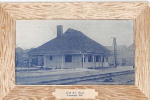 Lagrange Indiana Railroad Station Exterior Antique Postcard KK1451
