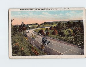 Postcard Horsshoe Curve, On the Lackawanna Trail at Factoryville, Pennsylvania