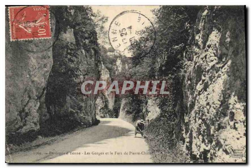 Postcard Old Surroundings Yenne Gorges and Fort Pierre Chatel