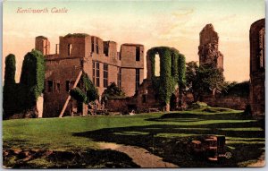 Kenilworth Castle Elizabethan Garden Grounds Warwickshire England Postcard