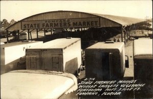 POMPANO FLORIDA FL State Farmers Market Vintage RPPC Real Photo Postcard