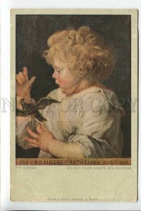 3184548 Charming Child w/ Bird by RUBENS Vintage WEISS PC