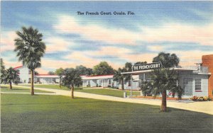 Ocala Florida 1940--50s Linen Postcard The French Court Motel