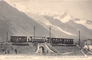 France Chamonix Chemin de fer  Mont Blanc Electric Train Railway postcard C320