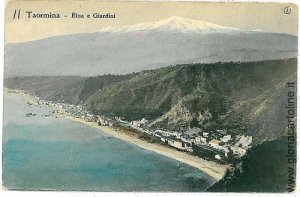 VINTAGE POSTCARD: MESSINA - TAORMINA: ETNA AND GARDENS