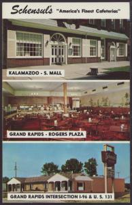 Schensul's Cafeterias MI Postcard