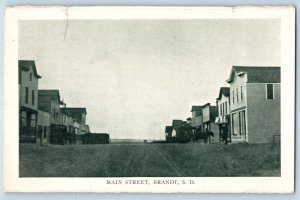 Brandt South Dakota SD Postcard Main Street Exterior Building c1910's Vintage