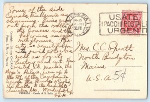 Venice Veneto Italy Postcard View of St. Sophia Canal c1910 Antique Posted