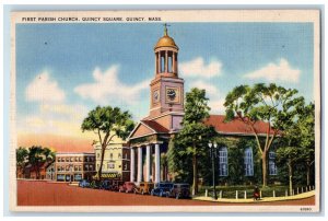 1939 First Parish Church Quincy Massachusetts MA Vintage Posted Postcard