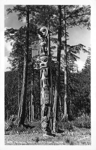 RPPC FAMOUS TOTEM KETCHIKAN ALASKA REAL PHOTO POSTCARD (c. 1940s)