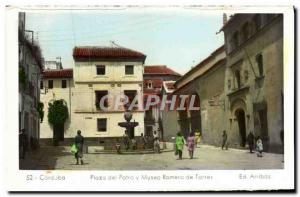 Postcard Old Cordoba Plaza Del Potro Y Museo Romero De Torres