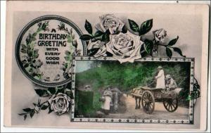 Birthday - Scene, Horse Drawn Cart
