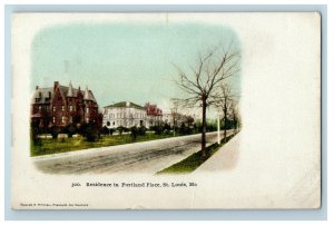 c1905s Residence in Portland Place, St. Louis Missouri MO Antique Postcard