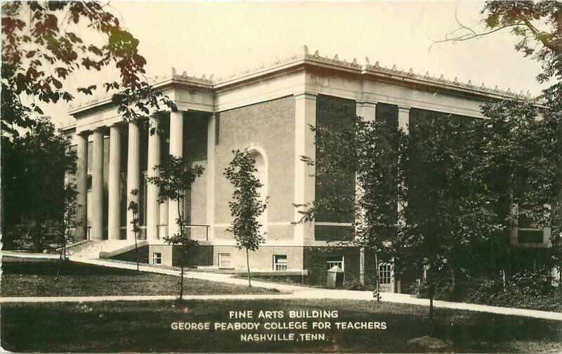 College Fine Arts Building Peabody Nashville Tennessee 1940s Postcard 4161