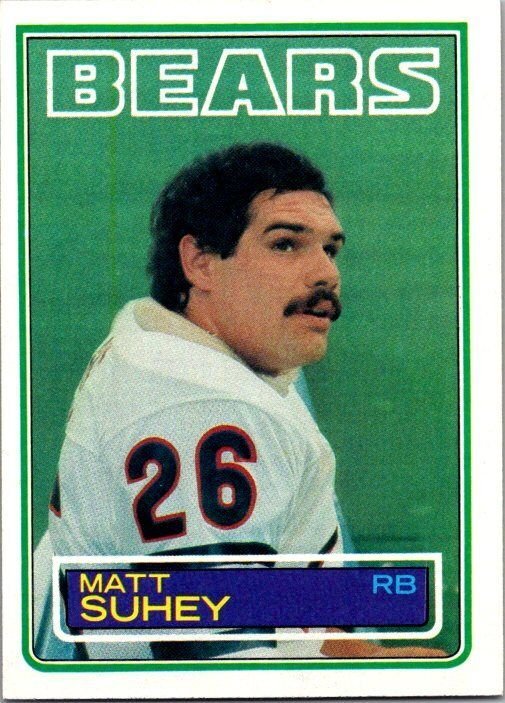 1983 Topps Football Card Matt Suhey Chicago Bears