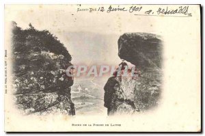 Old Postcard Saint Die rock of Peter's Laitre