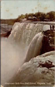 American Falls from Goat Island Niagara Falls Postcard PC184