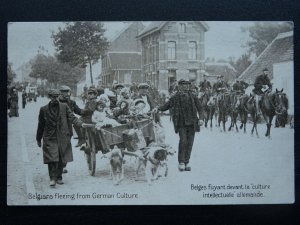 WW1 BELGIANS FLEEING FROM GERMAN CULTURE c1916 Postcard by World War Series 