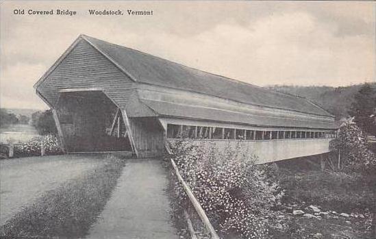 Vermont Woodstock Old Covered Bridge Albertype