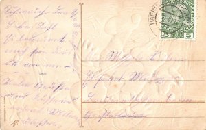 Comic Humor 1912 Entangled Hunter Rifle Beagle Ducks embossed postcard C356