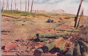 The Outskirts de Fort Vaux Verdun France Battle of Verdun WW1 Postcard H29