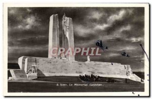 Old Postcard Vimy memorial Canadian Army