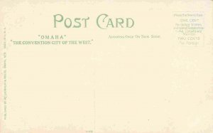 Union Station Railroad Depot Omaha Nebraska 1910c postcard