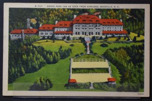 Asheville, NC - Grove Park Inn as Seen from Airplane - 1954