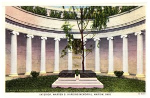 Warren G Harding Memorial Marion Ohio Postcard