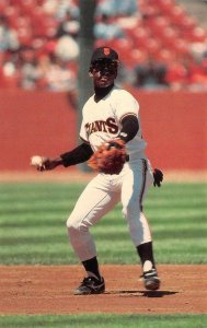 JOSE URIBE SAN FRANCISCO GIANTS BASEBALL BLACK AMERICANA POSTCARD (c. 1980s)