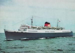 SS Holyhead Greetings From On Board Sealink Ferry Postcard