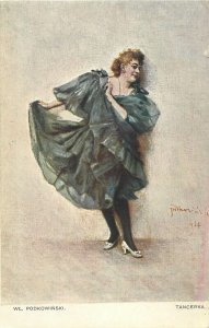 Poland Art Postcard Wladyslaw Podkowinski Dancer