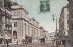 Switzerland Geneve La rue du Mont Blanc 1907