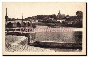 Postcard Old Gray Haute Saone and the stone bridge