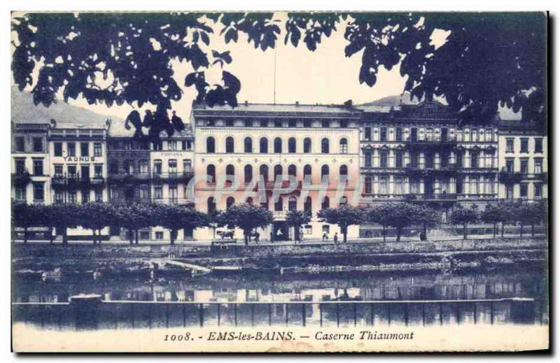 Old Postcard Ems les Bains Army Barracks Thiaumont