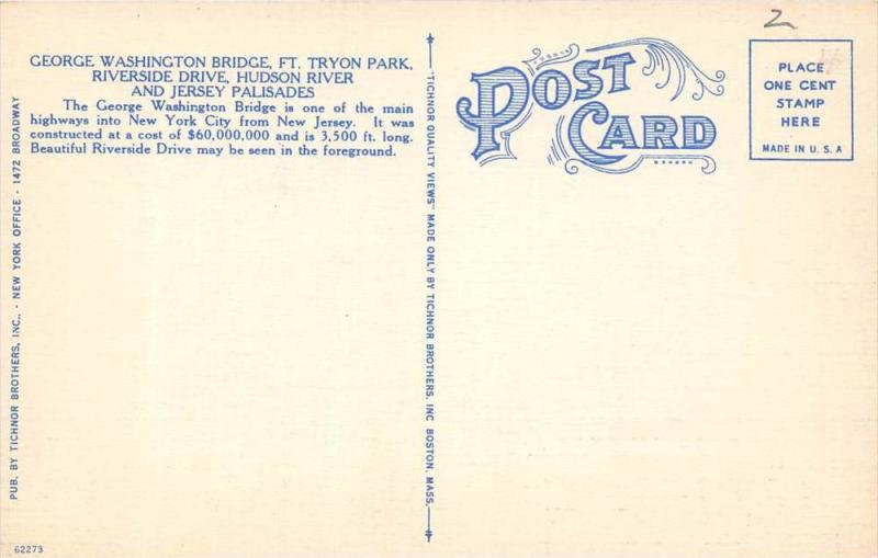 New York City  George Washington Bridge