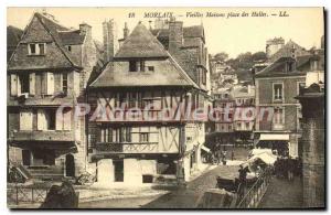 Old Postcard Morlaix Old Houses Place des Halles