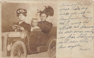 J13/ Minneapolis Minnesota RPPC Postcard c1910 Studio Automobile Family10