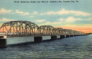 Florida Panama City Hathaway Bridge Over West St Andrew's Bay Curteich