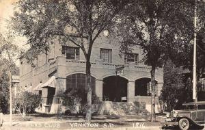 Yankton South Dakota Elks Club Real Photo Antique Postcard (J34391)