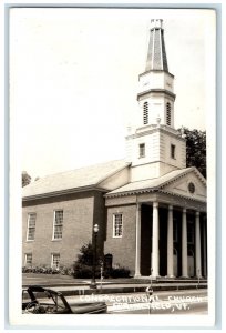 c1950's Congregational Church Springfield Vermont VT RPPC Photo Vintage Postcard