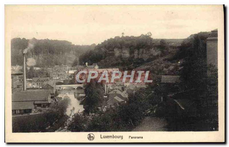 Old Postcard Luxembourg Panorama