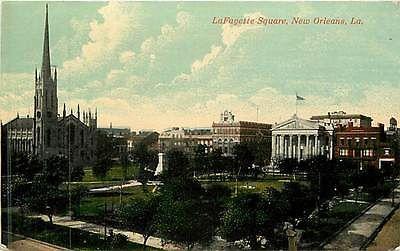 Louisiana, LA, New Orleans, LaFayette Square Early Postcard