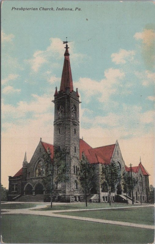 Postcard Presbyterian Church  Indiana PA