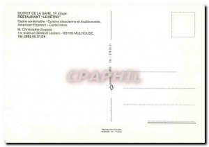 Postcard Modern Buffet de la Gare Restaurant Retro Mulhouse