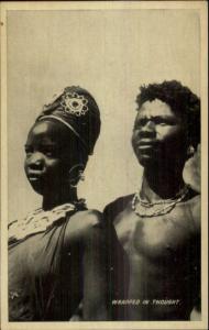 Africa Ethnoghraphy Semi Nude Zulu Women c1920 Postcard #3