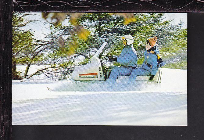 Snow Mobile Postcard 